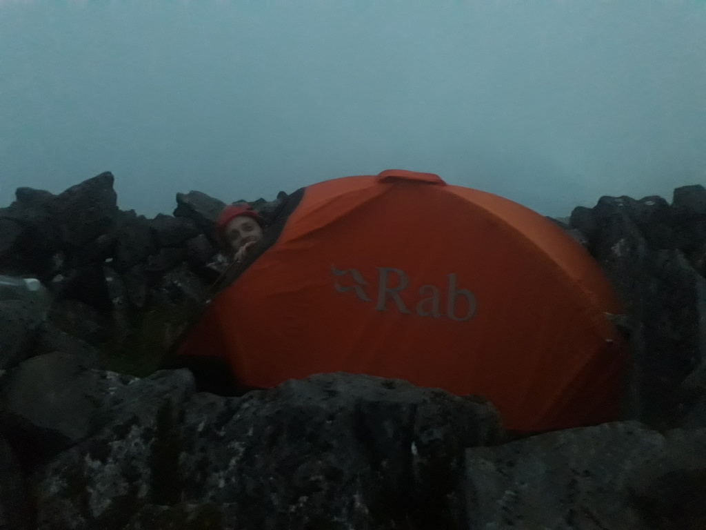 Palatial bivvy spot on the ridge at 11pm – it never quite gets dark!